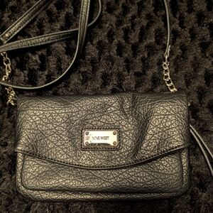Nine West Textured Black Crossbody Bag